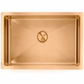 Lavabo nedfelt/plan/underlimt servant, 490x340x110 mm, sand PVD