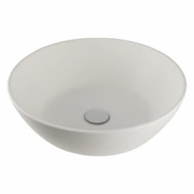 Lavabo Solid Surface servant, Ø45 cm, hvit