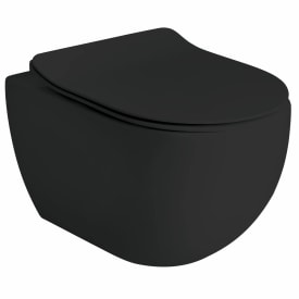 Glomp væghængt toilet, uden skyllekant, mat sort