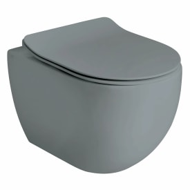 Glomp Mini væghængt toilet, uden skyllekant, mat grå