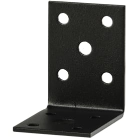 Vinkelbeslag 410, m/rib, 50 x 50 x 35 x 2,0 mm, sort