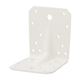 Vinkelbeslag 402, m/rib, 105 x 105 x 90 x 3,0 mm, hvid