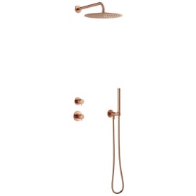 Damixa Iris DS1 brusesæt, vandbesparende, børstet kobber