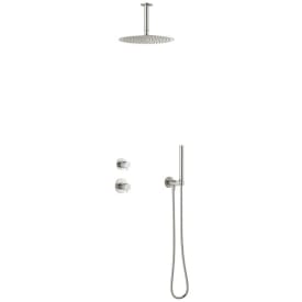 Damixa Iris DS2 brusesæt, vandbesparende, børstet stål