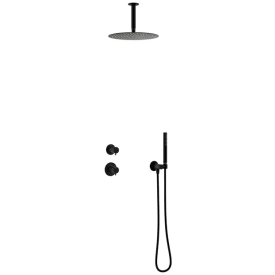 Damixa Iris DS2 brusesæt, vandbesparende, mat sort