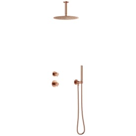 Damixa Iris DS2 brusesæt, vandbesparende, børstet kobber