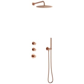 Damixa Iris XS1 brusesæt, vandbesparende, børstet kobber