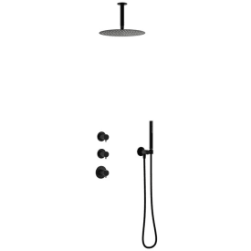 Damixa Iris XS2 dusjsett, vannbesparende, matt sort