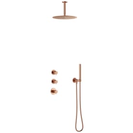 Damixa Iris XS2 brusesæt, vandbesparende, børstet kobber