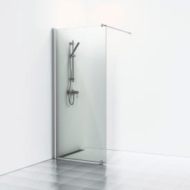 Svedbergs Skoga duschvägg, 90 cm, rökfärgat glas, matt aluminium profil