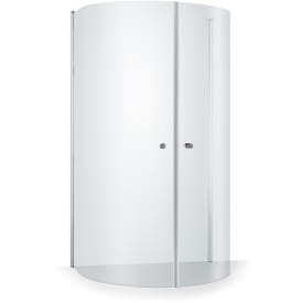 Brasta Ada dusjhjørne, 93x80 cm, klart glass, krom profil