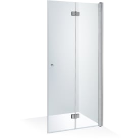 Brasta Simona brusedør, 87,3 cm, højre, klart glas, krom profil