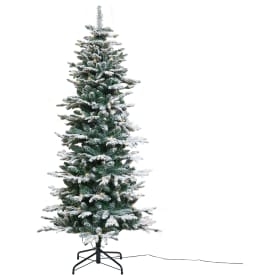 15 st Nordic Winter kunstig plastgran med belysning, 180 x 86 cm