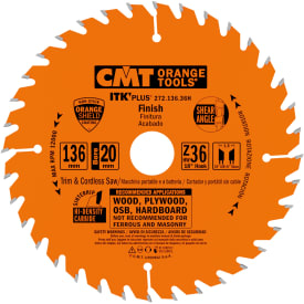CMT HM rundsavklinge Ø136/20 mm, 36 td.
