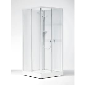 Contura Next NKH brusekabine 90x90 cm, hvidlakeret profil, klart glas