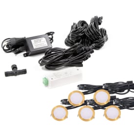 Light By Juhl Cosmos ingjutningsspotlight, Zigbee, mässing, 5-pack