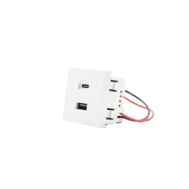 Shelly USB-lader for bordholder, hvit