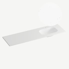 Korsbakken Nice møbelservant, høyre, 160,5x46,5 cm, terrazzo pepper