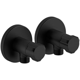 Damixa stoppventil, 1/2x3/8" nippel, 2 st, matt svart