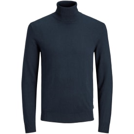 Jack & Jones JJEEMIL rullekrave striktrøje, Navy Blazer, XL