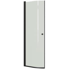 Dansani Match E brusedør, 62 cm, klart glas, sort profil