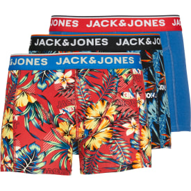 Jack & Jones JACAZORES 3-pak boxershorts, Black Pompain Red, XL