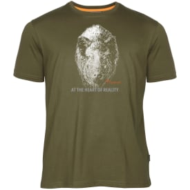 Pinewood Wild Boar T-shirt, Hunting Olive, XL