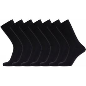 JBS 7-pak bambus strømper, Sort, 37-40