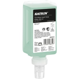 12 st Katrin krämtvål 86603 för dispenser, med parfym, grön, 500 ml