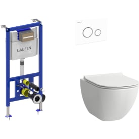 Laufen Basal væghængt toiletpakke, uden skyllekant, hvid/hvid