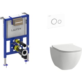 Laufen Basal væghængt toiletpakke, uden skyllekant, hvid/hvid