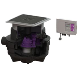 Kessel Aqualift Duo til installation i gulv, sort spildevand