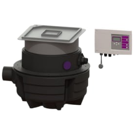 Kessel Aqualift Duo t/installation i flisegulv, sort spildevand