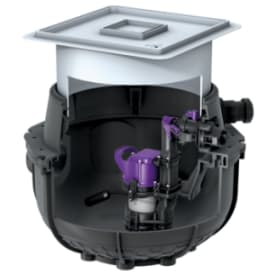 Kessel Aqualift Mono t/installation i flisegulv, gråt spildevand