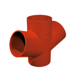 Preis SML dobbelt grenrør, 70°, Ø110 mm, støbejern