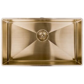 Secher Odense 700 køkkenvask, 72,8x42,8 cm, messing