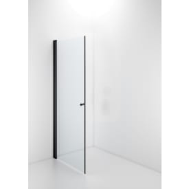 Contura Shower Space brusedør, 77 cm, klart glas, sort profil