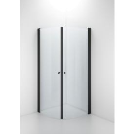 Contura Shower Space brusedør, 52,3 cm, klart glas, sort profil