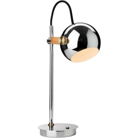 Halo Design DC uppladningsbar bordslampa, krom