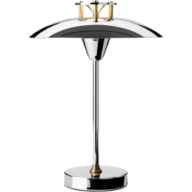 Halo Design Mini Stepp 1-2-3 oppladdningsbar bordlampe, krom