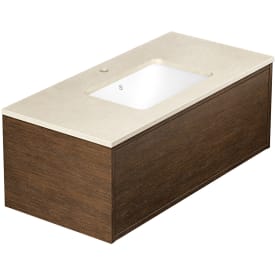 Gustavsberg Ducentic möbelpaket, 99x47 cm, brun ek
