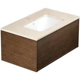 Gustavsberg Ducentic möbelpaket, 79x47 cm, brun ek