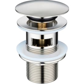 Zen Sanitary bottenventil, push-open, borstat stål