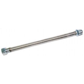 Stål flexslange 1 1/2" x 500 mm, omløber/nippel