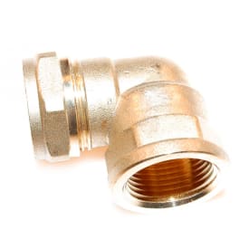 Pannex Kompressions Vinkel med muffe 22mm-3/4"