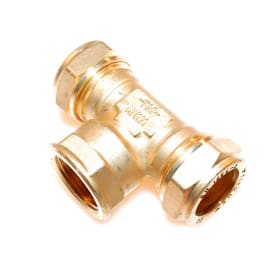 Kompressions T-stykke 22 x 3/4" x 22 mm