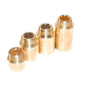 Haneforlænger messing, 1/2" x 25 mm