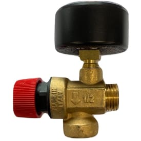 Sikkerhedsventil 3 Bar med manometer 1/2"