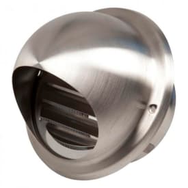 Rustfri murrist med stormkappe og insektnet ø125mm