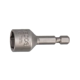 Tecos magnettop, udvendig 6-kant 1/4", 13,0 x 45 mm